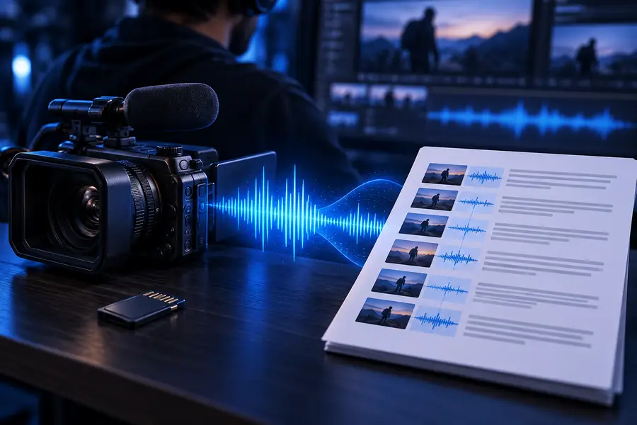 Arquivo de vídeo MP4 preparado para transcrição